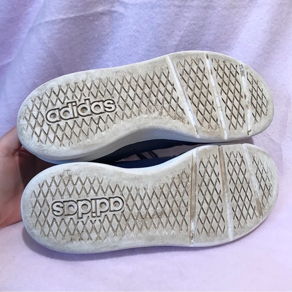 Boys Adidas Tensaur navy blue trainers sport casual sneakers - Picture 8 of 9